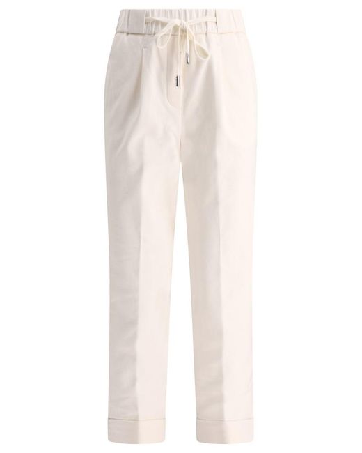 Peserico White Track Trousers