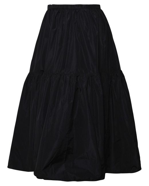 Patou Black Polyester Skirt