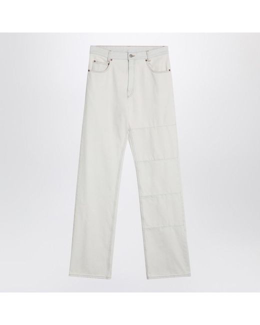MM6 by Maison Martin Margiela White Jeans With Patches for men