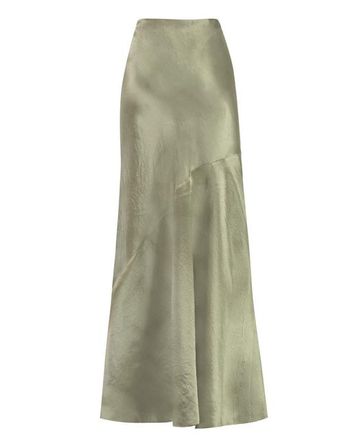 Vince Green Satin Skirt