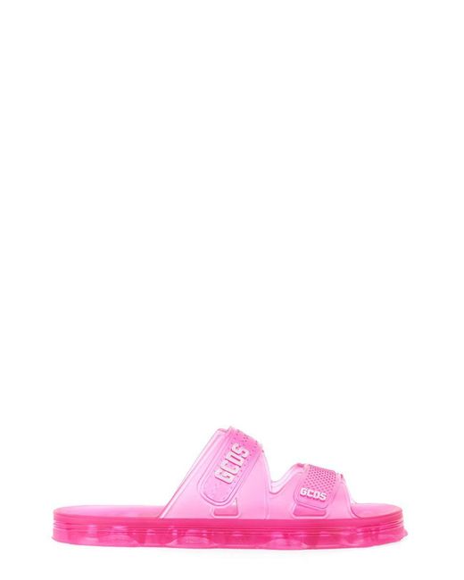 Gcds Pink Sandal With Logo Unisex