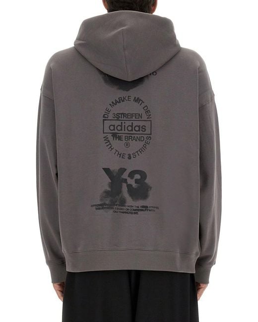 Y-3 Gray 3 Sweatshirt With Y-3 Graphics for men