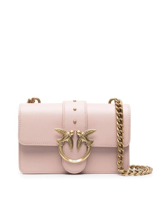 Moschino Logo Leather Shoulder Bag in Pink Save 32% Womens Bags Shoulder bags 