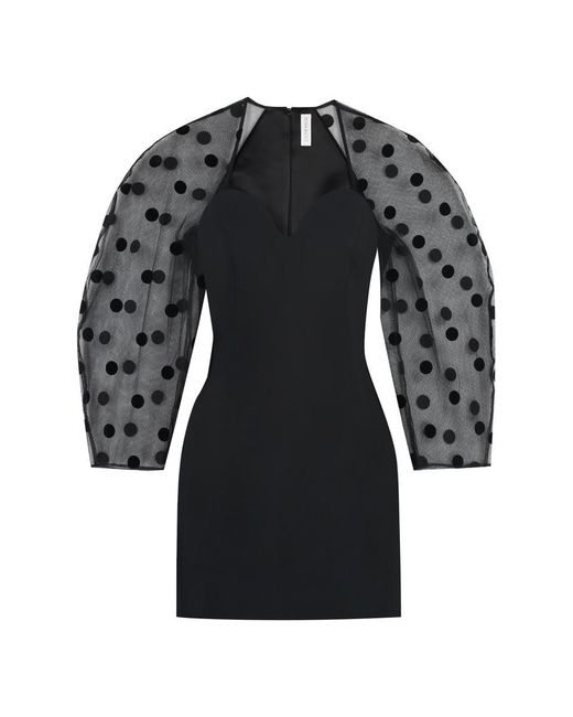 Nina Ricci Black Puffed Sleeve Dress