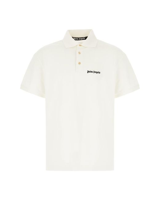 Palm Angels White Polo for men
