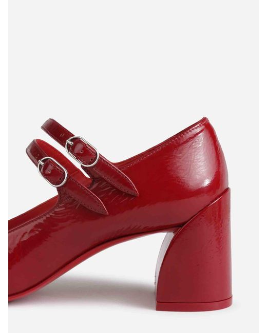 Christian Louboutin Red Miss Jane Patent Leather High Heel Shoes