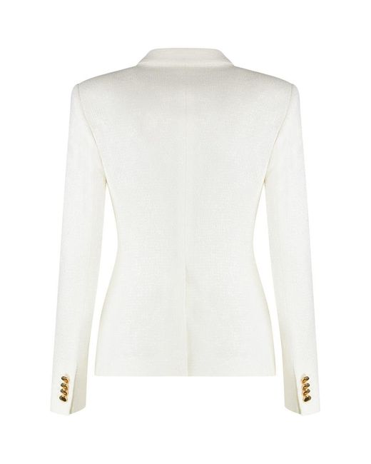 Tagliatore White J-coral Boucle Jersey Single-breasted Jacket