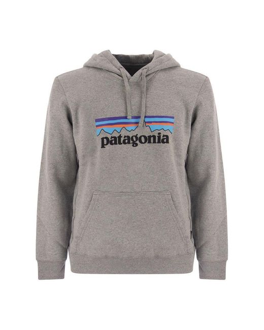 Patagonia Gray Cotton Blend Hoodie for men