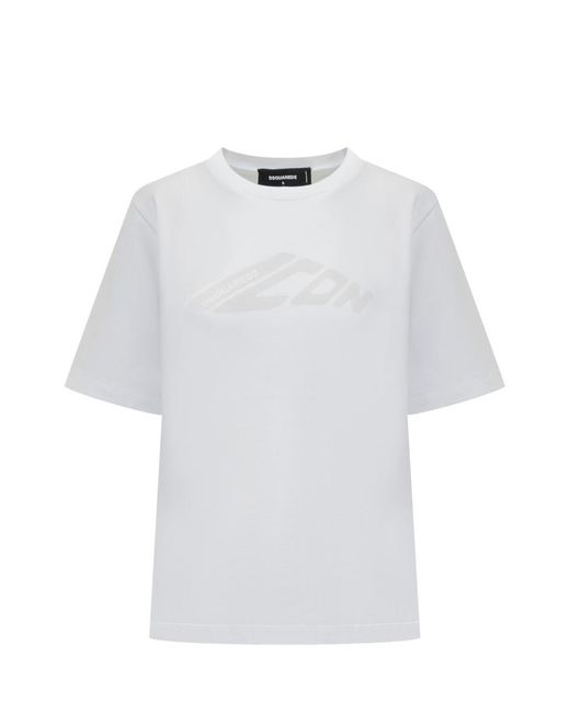 DSquared² Women's White Easy Fit T-Shirt