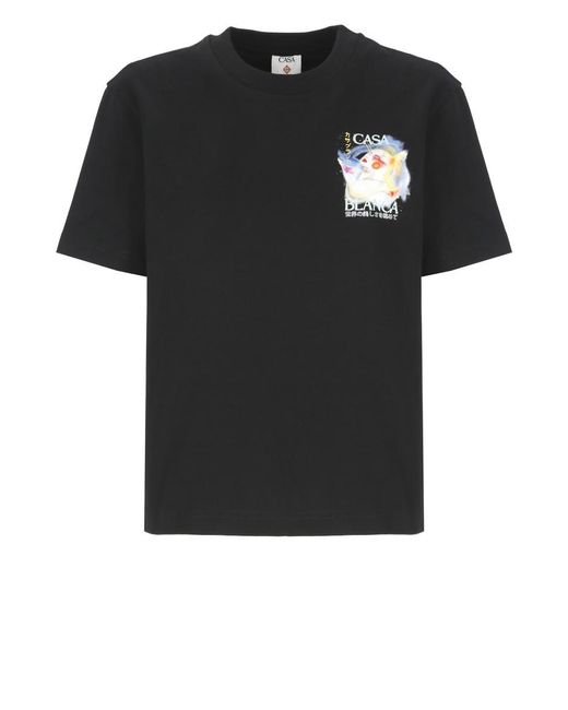 Casablanca Black T-Shirts And Polos