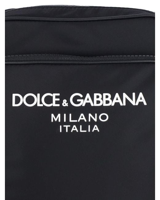 Dolce & Gabbana Black Logo Shoulder Bag for men
