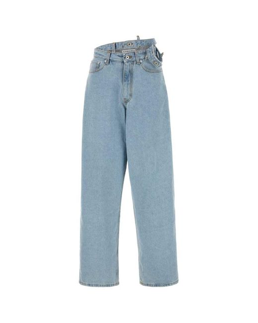 Y. Project Blue Y Project Evergreen Double-Waist Jeans