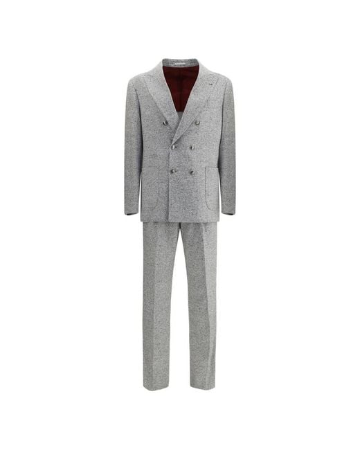 Brunello Cucinelli Gray Suits for men