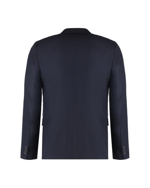 Boss Blue Double-Breasted Jacket for men