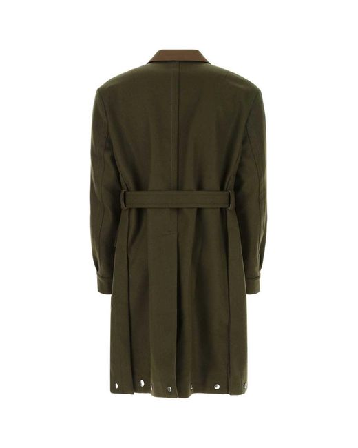 Sacai Green Trench for men