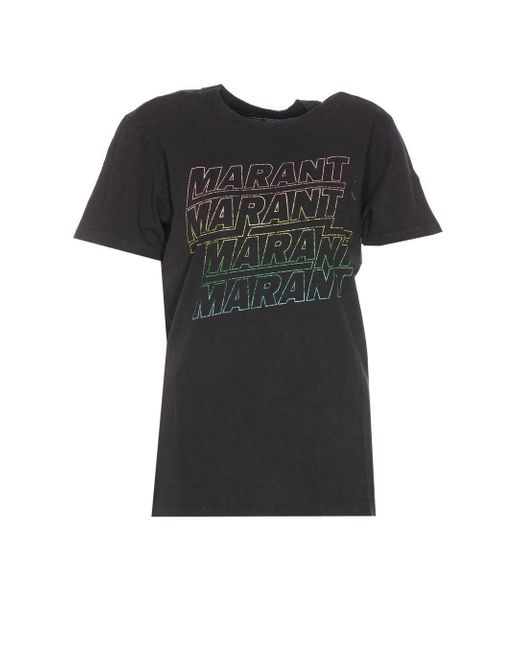 Isabel Marant Black Cotton T-Shirt