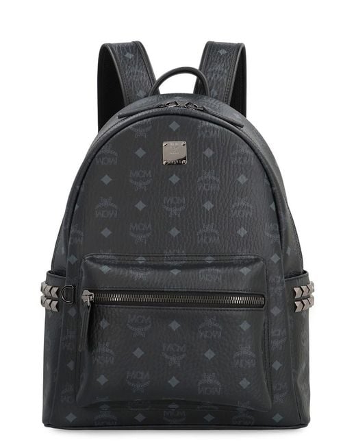 MCM Black Visetos Stark Side Studs Backpack