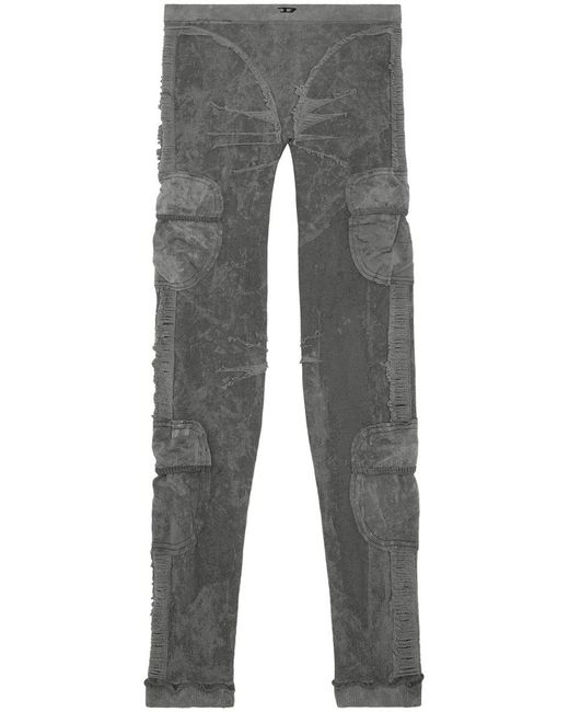 DIESEL Gray Awsb-Seema-Wt02 Leggings