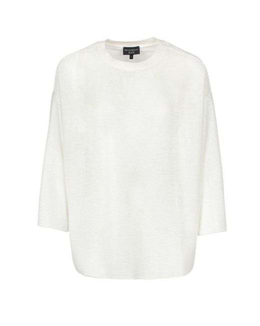 Emporio Armani White T-Shirts & Tops