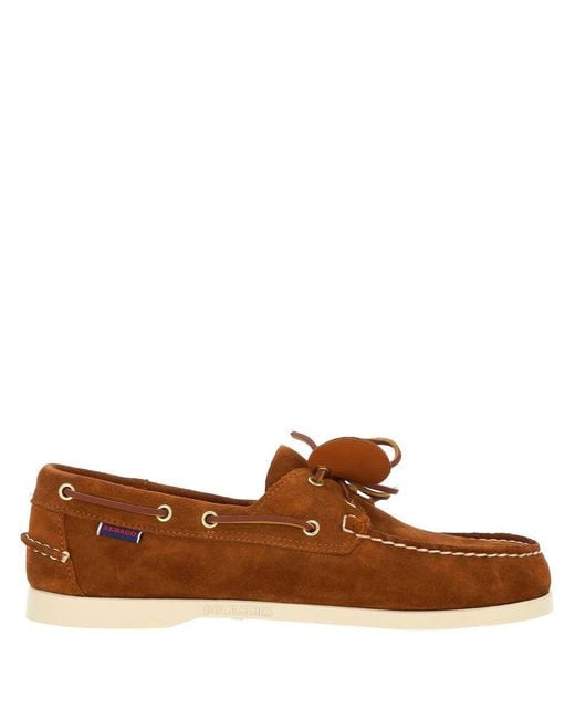 Sebago Brown Flat Shoes for men