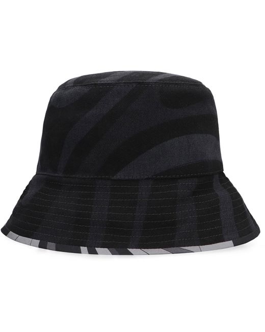 Emilio Pucci Black Bucket Hat