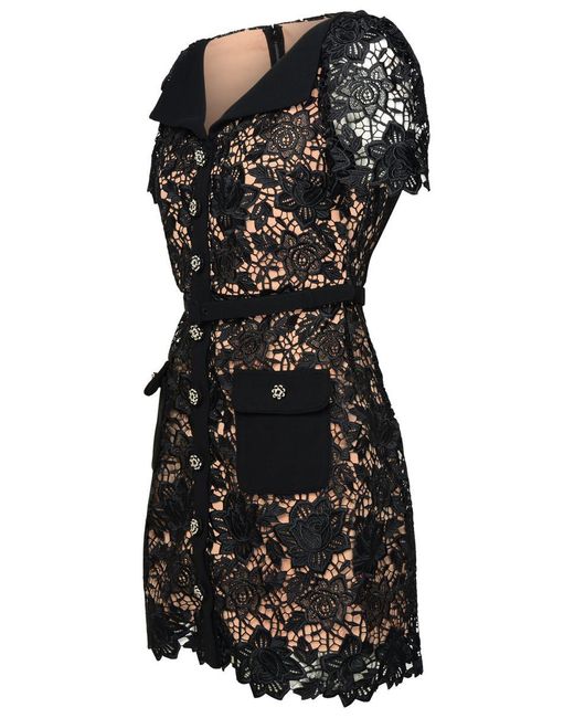 Self-Portrait Black Polyester Dress