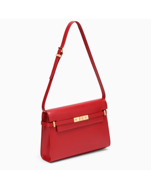 Saint Laurent Red Manhattan Shopping Bag