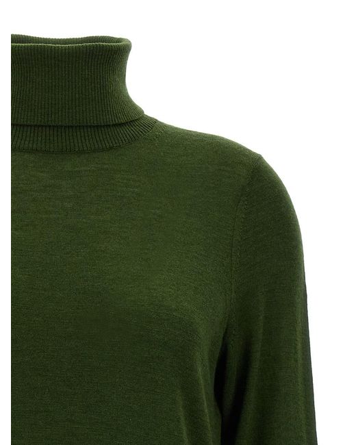 MICHAEL Michael Kors Green Logo Buttons Turtleneck Sweater Sweater, Cardigans