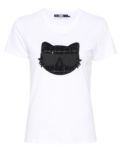 Karl Lagerfeld White T-Shirts & Tops