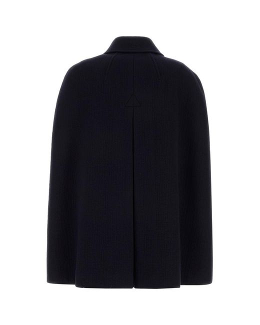 Chloé Blue Cape-effect Wool Coat