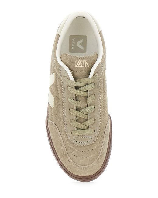 Veja Natural 'Panenka' Low Top Sneakers With Logo Patch On The Side And Contrasting Heel With Logo Lettering