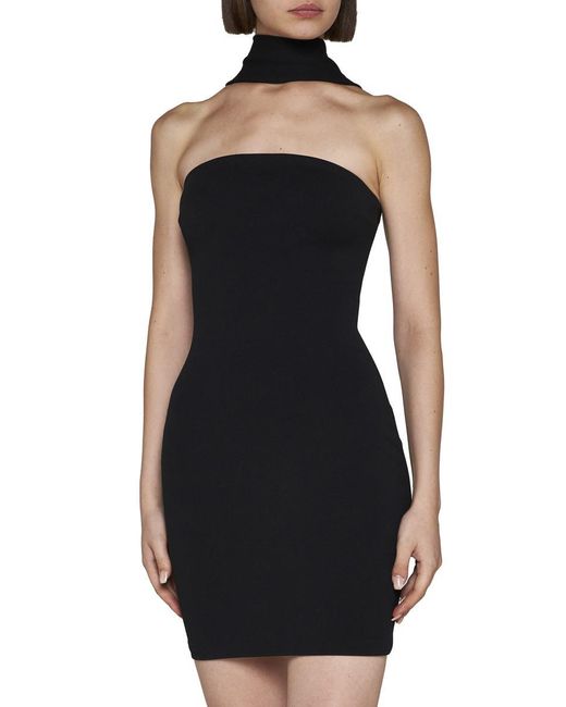 Solace London Black Carli Mini Dress