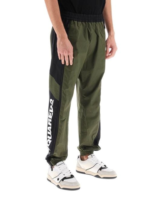 DSquared² Green Stretch Cotton Pants for men