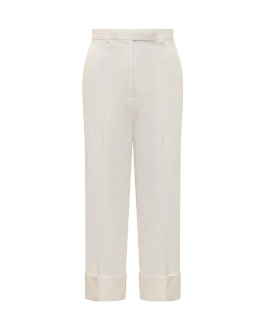 Thom Browne White Rwb Gros-grain Trousers