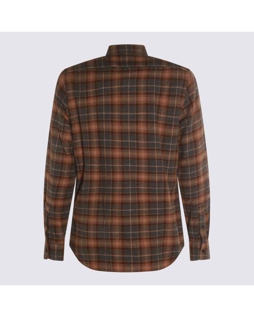 Glanshirt Brown Cotton Shirt for men