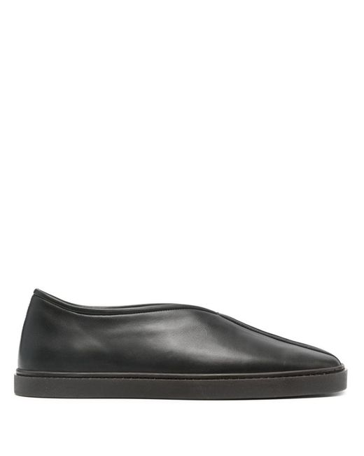 Lemaire Gray Piped Leather Slippers for men