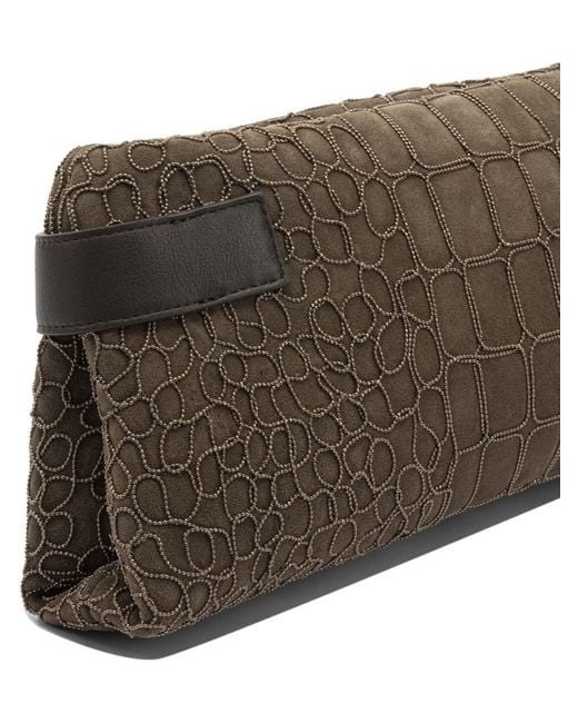 Brunello Cucinelli Brown "Essence" Clutch