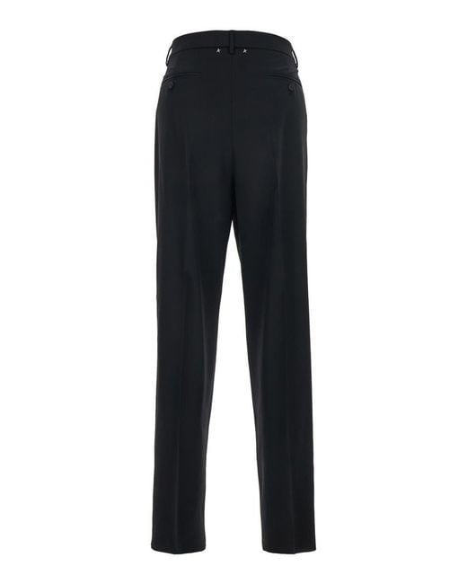 Golden Goose Deluxe Brand Black Trousers With Button Closure And Star Logo Detail On The Back for men