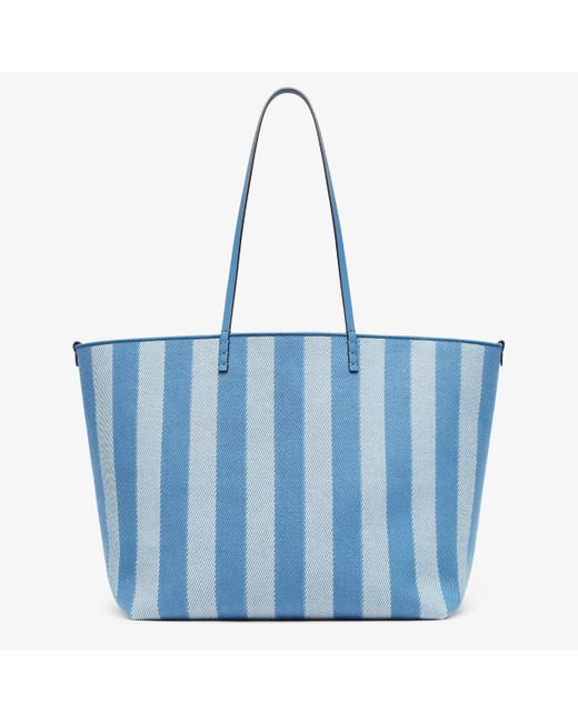 Fendi Blue Roll Small Shopping Bag