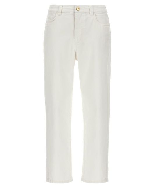 Brunello Cucinelli White 'Baggy' Jeans
