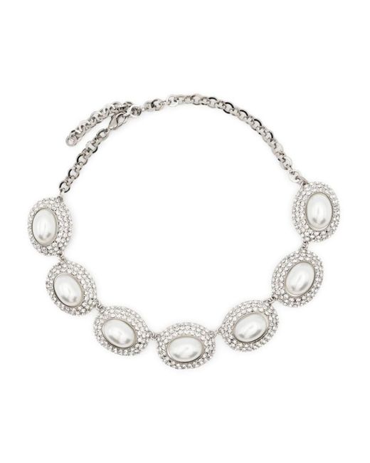 Alessandra Rich White Faux-pearl Necklace