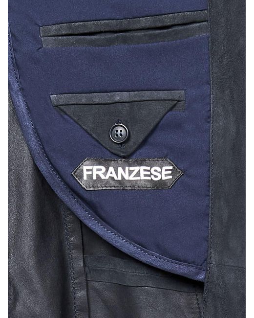 Franzese Collection Blue Franzese Napoli Donald Trump Model Jacket for men