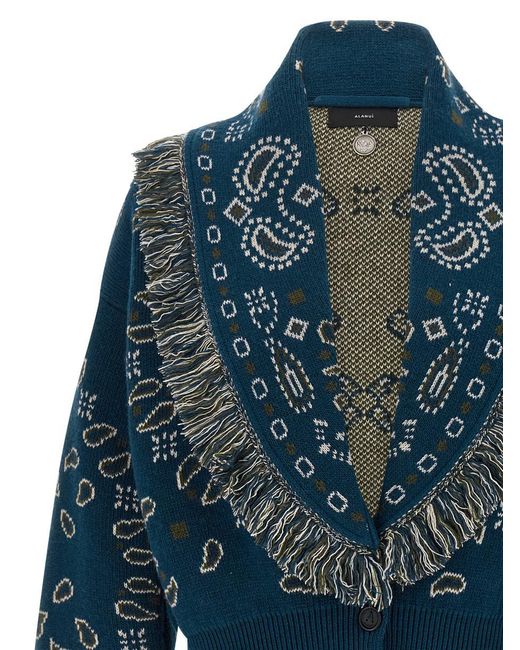 Alanui Blue 'Bandana' Thistle Bomber Cards