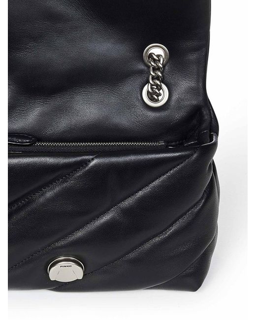 Pinko Black Mini Love Bag Puff Maxi Quilt Shoulder Bag