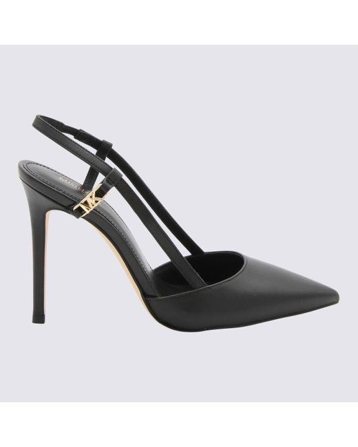 MICHAEL Michael Kors Black Leather Slingback Pumps Lyst Canada