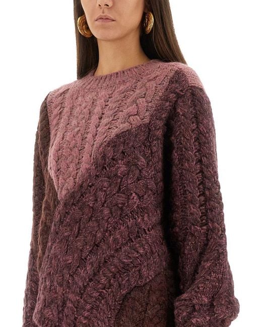 Isabel Marant Red Patchwork "Daryl" Sweater