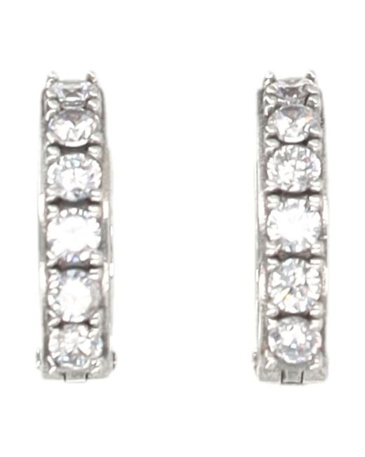 Emanuele Bicocchi White Crystal Hoop Earrings