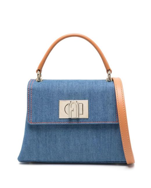 Furla Blue 1927 Denim Mini Bag