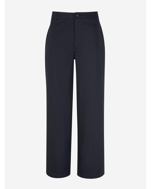 Acne Blue Cotton Chino Trousers for men