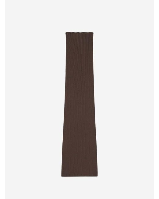 Max Mara Brown Maxi Ribbed Skirt